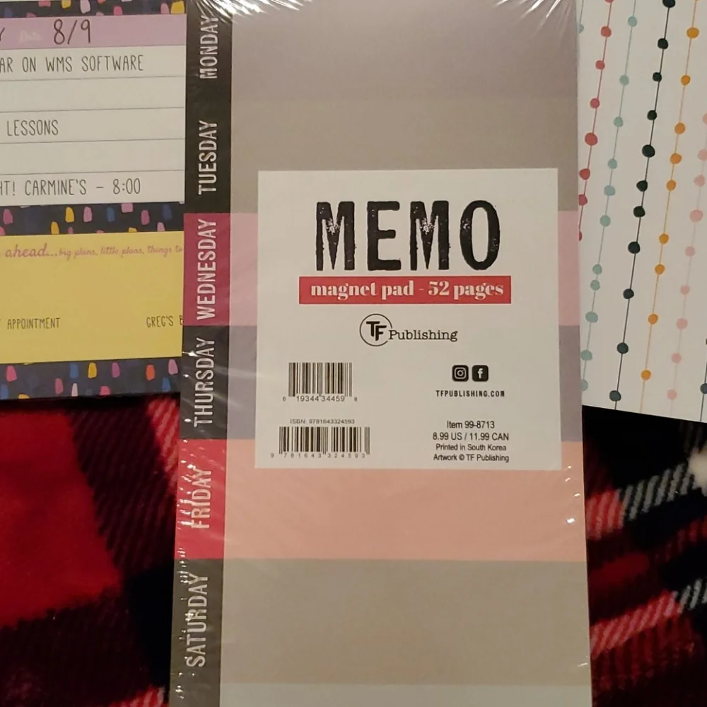 Weekly food, fitness, and task pad planner set